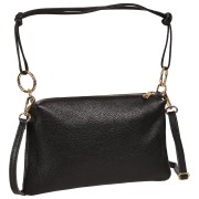 Toscanto Damen Umhängetasche Leder Tasche schwarz OTT861US1