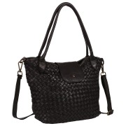 Toscanto Damen Schultertasche Leder Tasche schwarz OTT862SS1