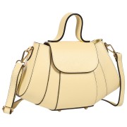 Toscanto Damen Schultertasche Leder Tasche hellgelb OTT863SY3
