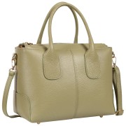 Toscanto Damen Umhängetasche Handtasche Leder Tasche hellgrün OTT864HL4