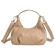 Toscanto Damen Handtasche Leder Tasche beige taupe OTT874HI3