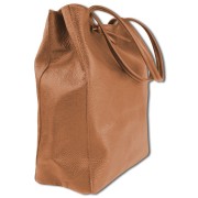 Toscanto Damen Shopper Leder Tasche tan hellbraun OTTM107SC