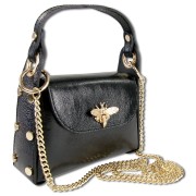 Toscanto Damen Leder Tasche schwarz metallic OTTM805UM