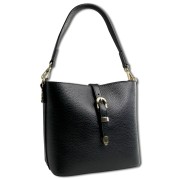 Toscanto Damen Umhängetasche Leder Tasche schwarz OTTM812US