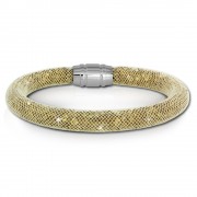 SilberDream Glitzerarmband Minikristalle goldfarben 18cm Armband Damen SDA050Y9