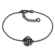 SilberDream Armband Knoten 925 Silber geschwärzt Damen 18cm - 21cm SDA1128S