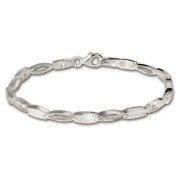 SilberDream Armband oval matt 925 Silber 18,5cm Silberarmband SDA403