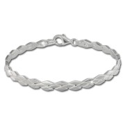 SilberDream Armband Raute matt/glänzend 925 Sterling Silber 19cm SDA430