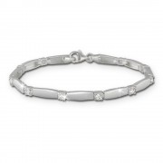 SilberDream Armband matt Zirkonia weiß 925er Silber 18,8cm Damen SDA447W