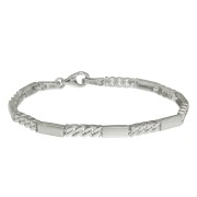SilberDream Armband Rechteck 925 Silber glanz matt 19cm SDA4795M