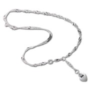 SilberDream 25cm Fußkette Herz 925er Silber SDF020I