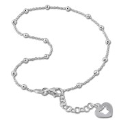 SilberDream Fußkette Herz offen 26cm 925 Sterling Silber SDF2096