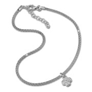 SilberDream Fußkette Kleeblatt rund 27cm 925 Sterling Silber SDF2214J