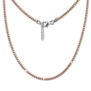 SilberDream Collier Kette Kugeln rose 925 Silber Damen 44cm-47cm SDK11045E