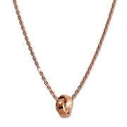 SilberDream Collier Kette verschlungen rosévergoldet 925 Silber 44cm SDK11344E