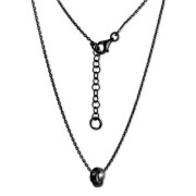 SilberDream Collier Kette verschlungen geschwärzt 925 Silber 44-47cm SDK11344S