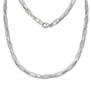 SilberDream Collier Kette Muster 925er Silber 45cm Damen Halskette SDK437J