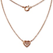 SilberDream Kette Herz rose 925er Sterling Silber 45cm Halskette SDK8009E