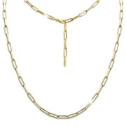 SilberDream Kette Laguna 925 Sterling Silber vergoldet Damen 48cm SDKK0018Y