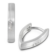 SilberDream Creole Zirkonia weiß 925 Sterling Silber Damen Ohrring SDO378W