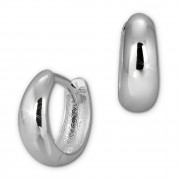 SilberDream Creole Glanz oval 925 Sterling Silber Ohrring SDO390S