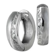 SilberDream Creole diamantiert 14mm 925 Sterling Silber Ohrring SDO392J