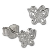 Teenie-Weenie Ohrstecker Schmetterling 925er Silber Kinder Ohrringe SDO407