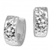 SilberDream Creole diamantiert 11mm 925 Sterling Silber Ohrring SDO4276J