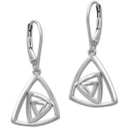 SilberDream Ohrhänger Dreiecke 925 Sterling Silber Damen Ohrring SDO4314J