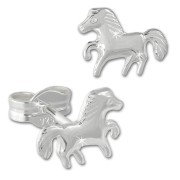 Kinder Ohrring Pferd 925er Sterling Silber Kinderschmuck TW SDO592J