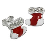 Kinder Ohrring Nikolausstiefel Silber Ohrstecker Kinderschmuck TW SDO612R