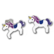 Kinder Ohrring Einhorn weiß Ohrstecker 925 Kinderschmuck TW SDO8141W