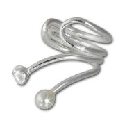 SilberDream Ohrklemme Zirkonia Ear Cuff 925er Silber Fake Piercing SDO8877J