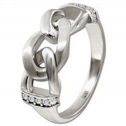 SilberDream Ring Chain Zirkonia weiß Gr.62 aus 925er Silber SDR422W62