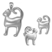 Teenie-Weenie Kinder Schmuck Set 925 Silber Kätzchen SDS4911J