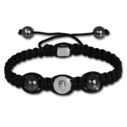 Shamballa Armband original Sterlinx mit 1 Edelstahl Kugel-Fassung SHA11