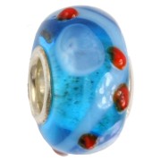 IMPPAC Glas 925 Spacer Gyro blau European Beads SMB0176