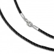 IMPPAC Textil Armband 925 schwarz für European Beads SML8121
