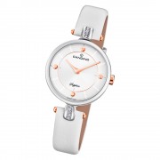 Candino Damen Armband-Uhr Lady Elegance C4658/1 Quarzuhr Leder weiß UC4658/1