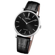 Festina Herrenuhr Swiss Made Armbanduhr Leder schwarz UF20012/4