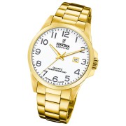 Festina Herrenuhr Swiss Made Armbanduhr Edelstahl gold UF20044/1