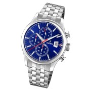 Festina Herren Armbanduhr Time Chronograph F20374/2 Quarz Stahl silber UF20374/2