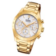 Festina Damen Armbanduhr Boyfriend F20400/1 Quarz Edelstahl gold UF20400/1