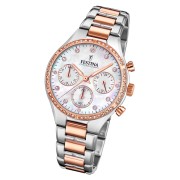 Festina Damen Armbanduhr Boyfriend F20403/1 Quarz Edelstahl silber UF20403/1