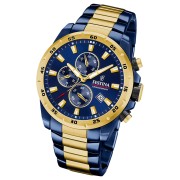 Festina Herrenuhr Chronograph Sport Armbanduhr Edelstahl blau gold UF20564/1