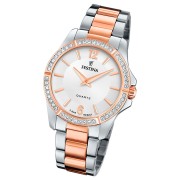 Festina Damenuhr Mademoiselle Armbanduhr Edelstahl silber rosé UF20595/1