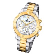 Festina Damenuhr Boyfriend F20604/1 Armbanduhr Edelstahl silber gold UF20604/1