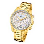 Festina Damenuhr Boyfriend F20609/1 Armbanduhr Edelstahl gold UF20609/1