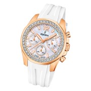 Festina Damenuhr PU weiß Festina Boyfriend Armbanduhr UF20611/1