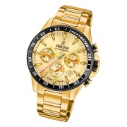 Festina Herrenuhr Timeless Chronograph Armbanduhr Edelstahl gold UF20634/6